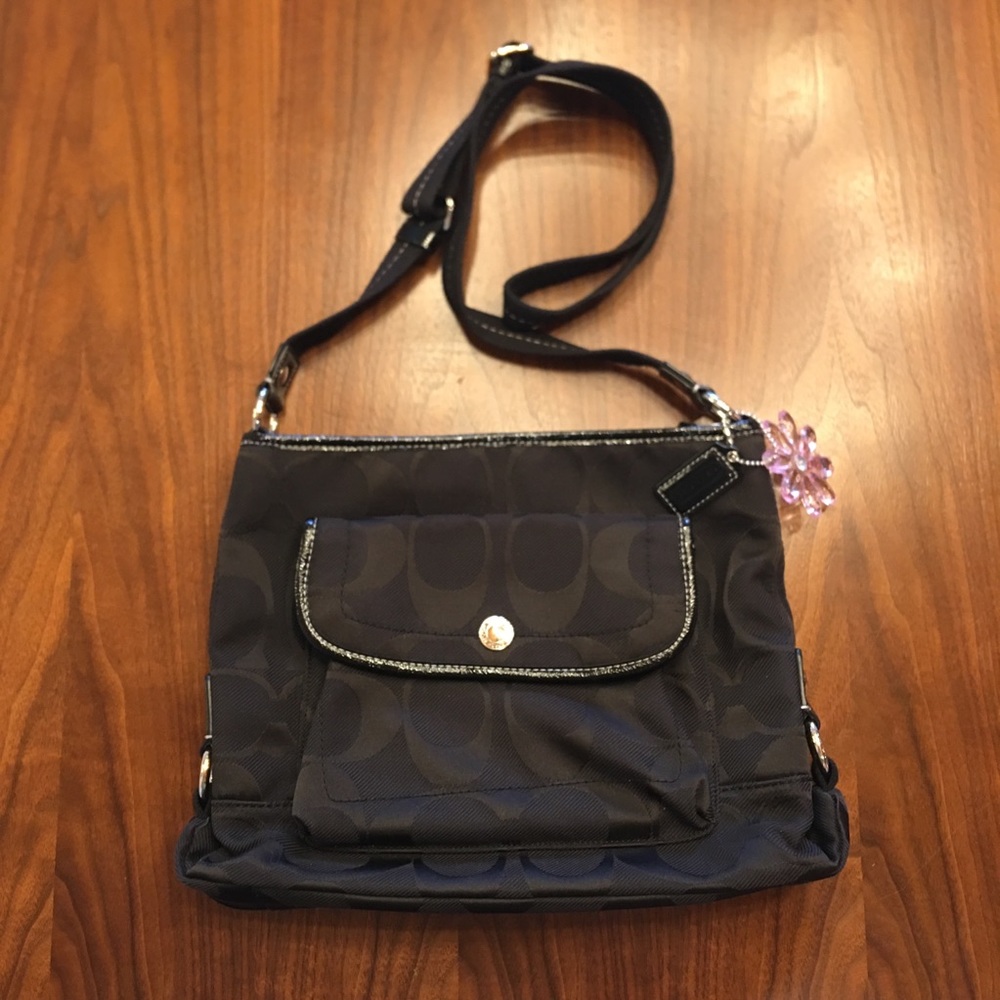 COACH Black Crossbody Canvas Purse